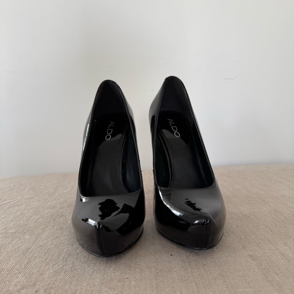 ALDO Black Stiletto Heels patent size 6